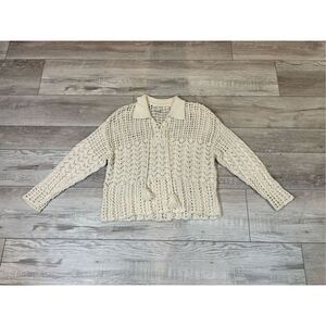 American Eagle cream BoHo sweater size M